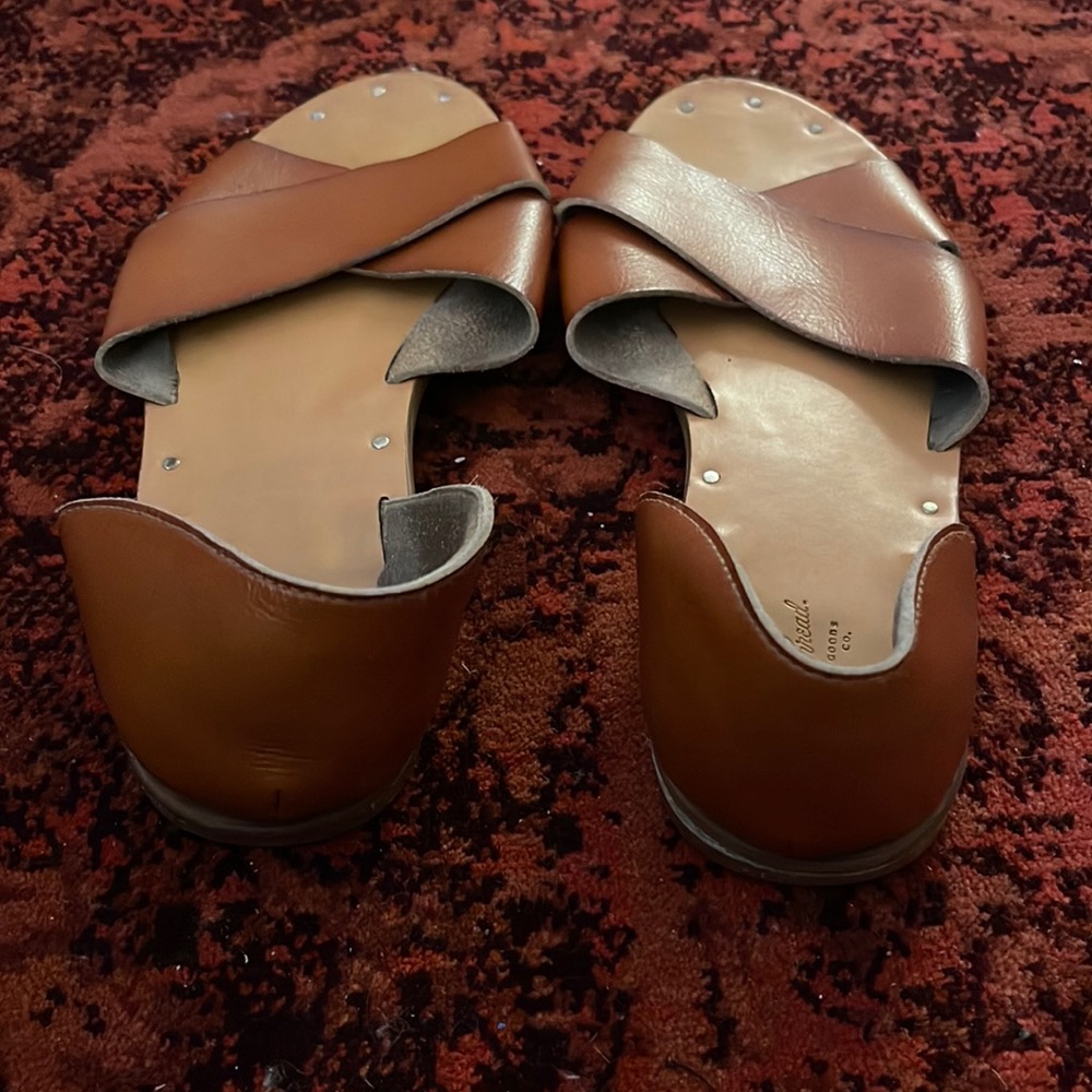 Used faux leather, studded womens shoes